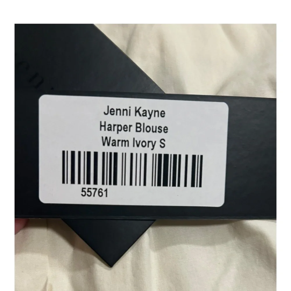 JENNI KAYNE HARPER BLOUSE IN WARM IVORY SHIRT TOP WOMENS SIZE S SMALL NWT NEW - Picture 5 of 6